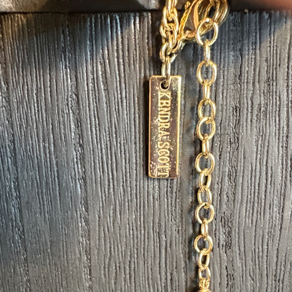 Kendra Scott Gold Necklace with Yellow Pendant - Picture 2 of 3